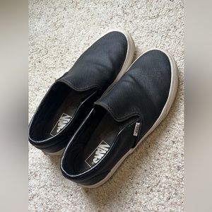 Black Slip-on Vans Size 10